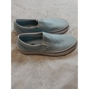 Vans Slip-On Shoes Checkerboard Trim Mens 8 Womens 9.5 Canvas Sneakers 500714